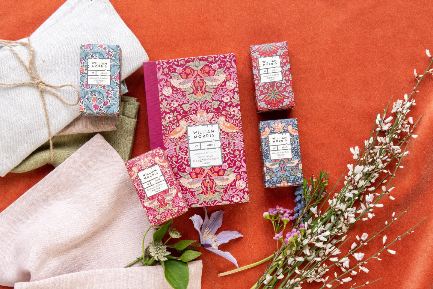 Christmas 2022 by William Morris At Home Strawberry Thief Guest Soaps