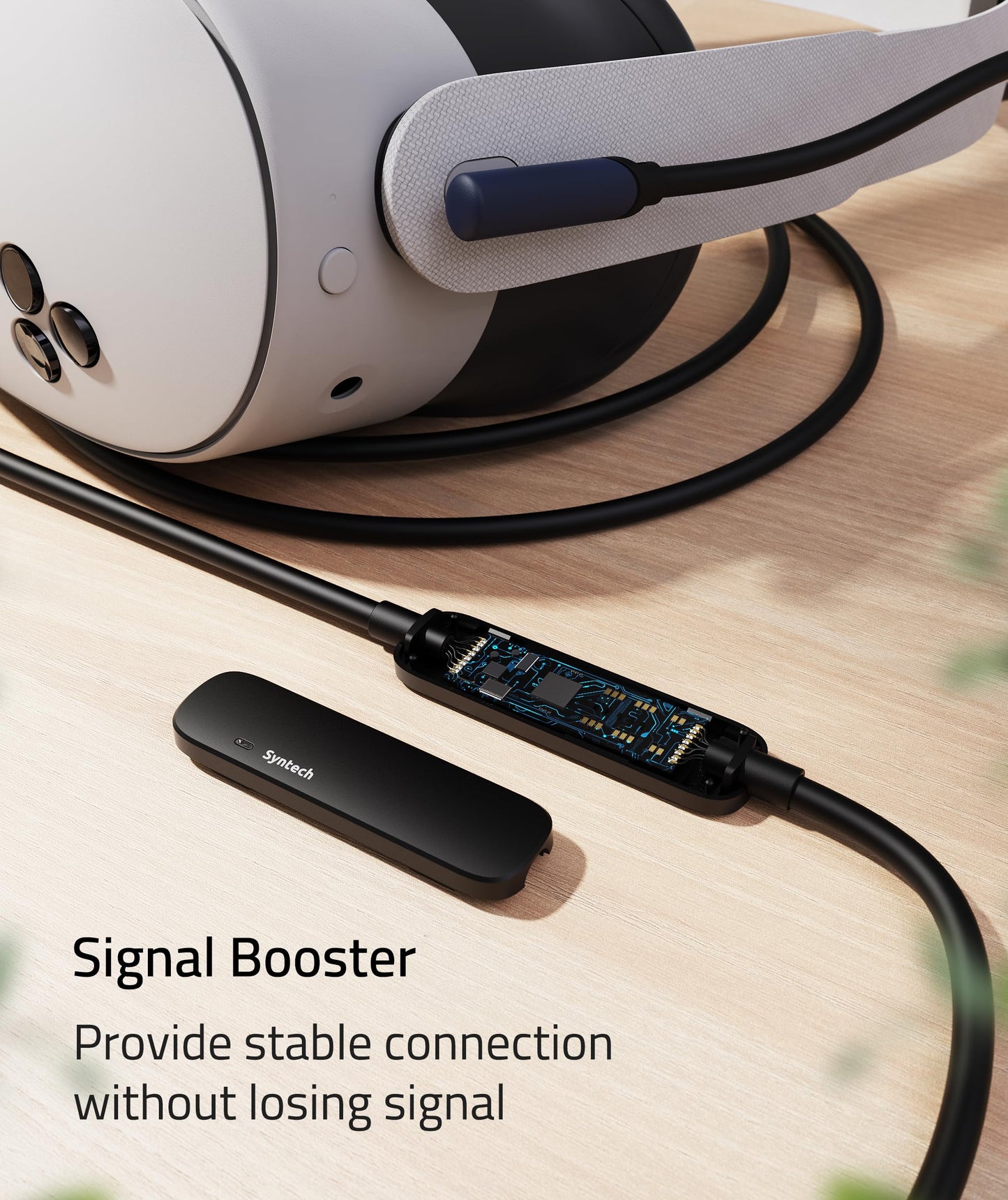 Syntech Link Cable 33 Ft With Signal Booster Compatible With Meta/Oculus Quest 3, Quest2/Pro/Pico4 Accessories And Pc/Steamvr, H