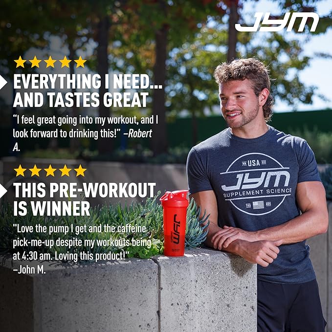 JYM Supplement Science Pre JYM Pink Lemonade Pre Workout Powder for Men & Women, BCAAs, Nootropics, Creatine HCI, Citrulline, Beta-Alanine, Betaine, Taurine, Huperzine, 30 Servings