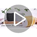 jijAcraft 5mm 21 Yards Gold Rope Cord - 3Ply Twisted Decorative Cord for Sewing & Crafting, Shiny Cord Polyester String fo...