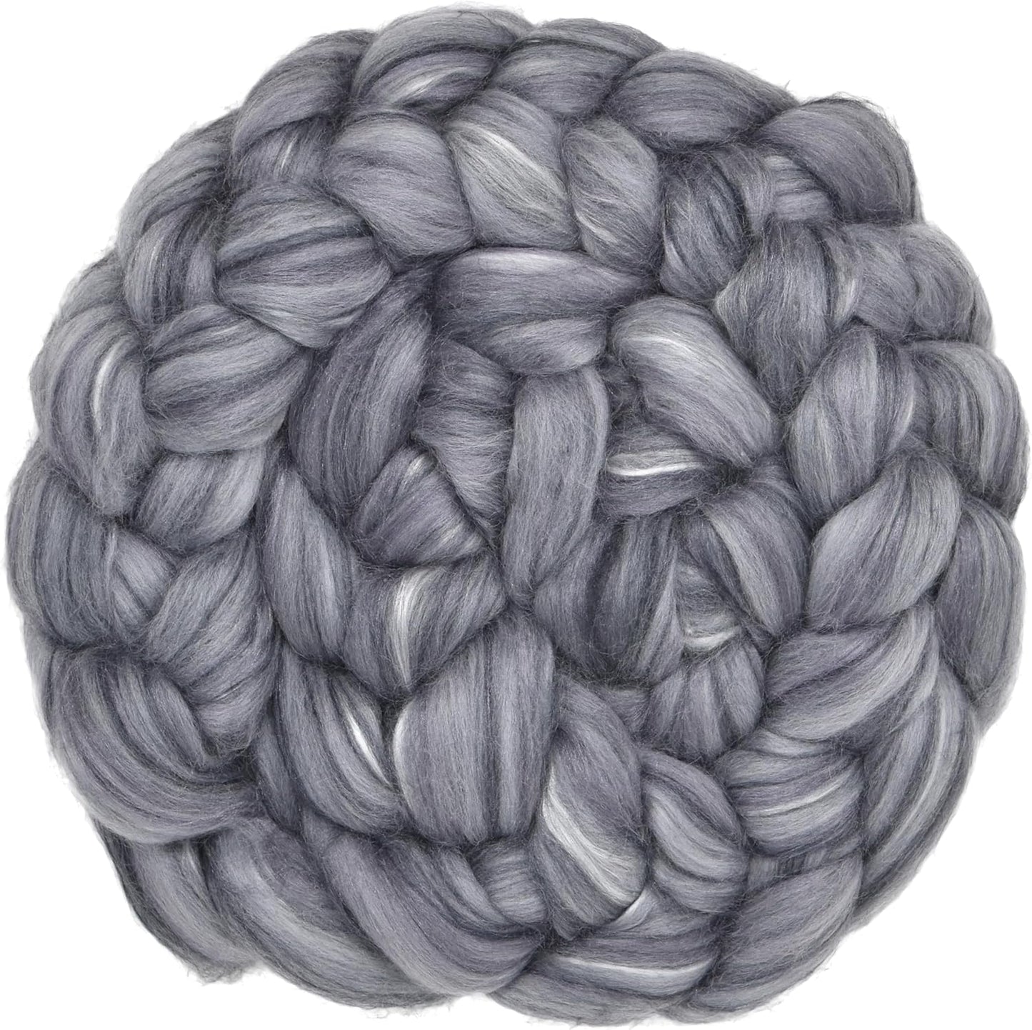 Merino Silk Luxe Tonal Designer Blend. Superfine Merino, Mulberry Silk, Tussah Silk. Top Roving for Spinning or Felting. Stardust 1oz