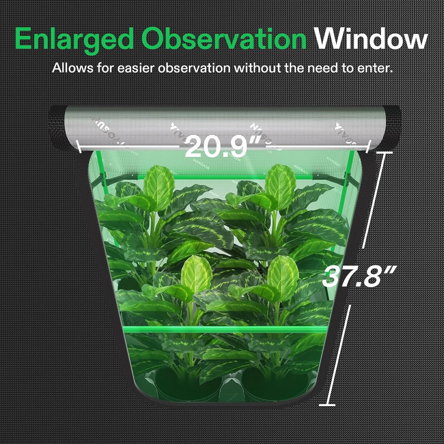 VIVOSUN P105 120"×60"×80" PRO Grow Tent, with Thick 1 inch Poles, Strengthened High Reflective Mylar Oxford Fabric, Extra Hanging Bars & High CFM Kit for Hydroponics Indoor Plant for VSFD6500×2