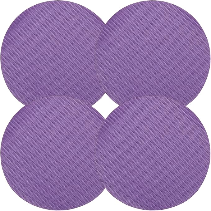 uxcell 4pcs Silicone Jar Opener Pads, 12.5cm/5" Texture Can Opener Multipurpose Round Bottle Lid Opener Non-Slip Coasters for Weak Hands Seniors Children, Purple