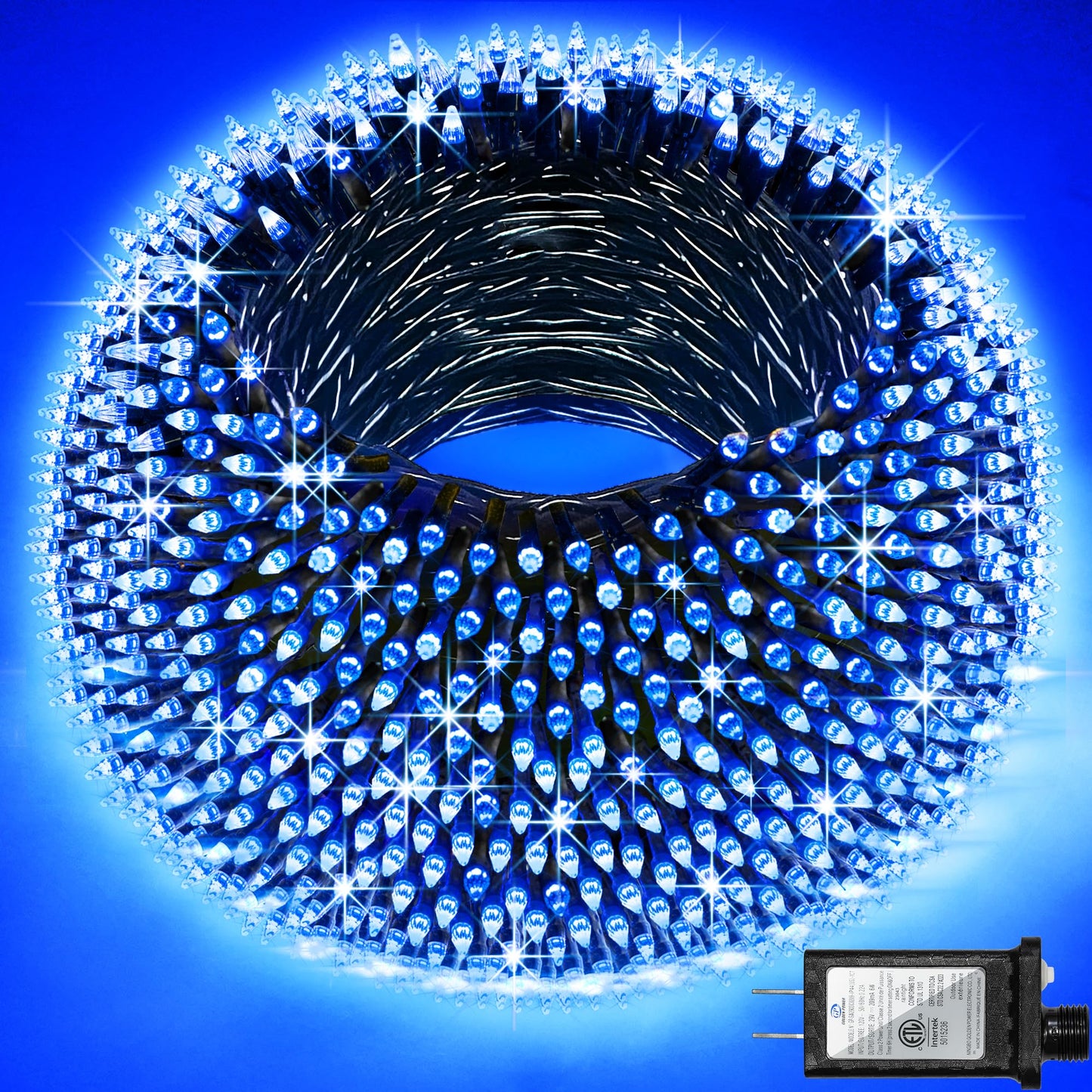 Quhuatu 300Led Christmas Lights Outdoor Indoor Use  12 Lighting Modes 75Ft Christmas Tree Lights With Timer  Dimmable Blueled Stringlightswaterproof For Yard Tree Wedding Party Holiday Decor Blue