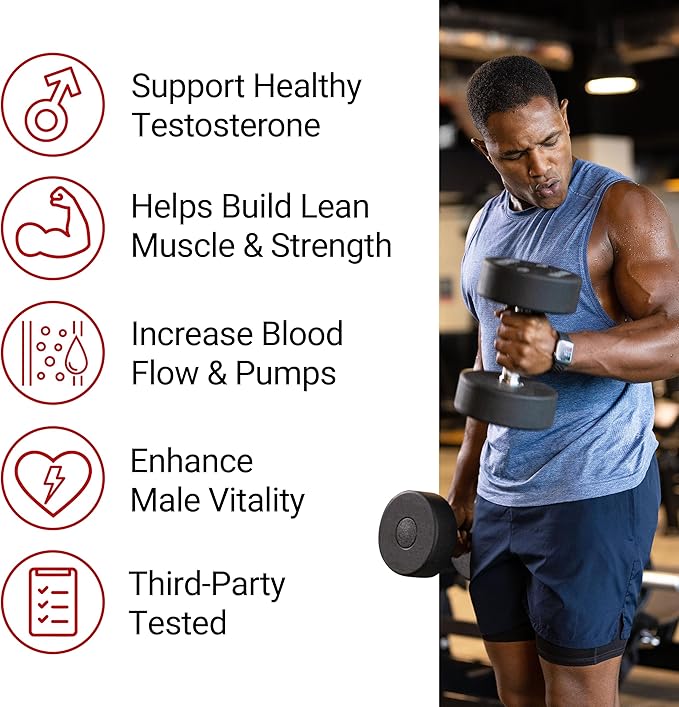 Force Factor Test X180 Alpha, Testosterone Booster for Men, Testosterone Supplement with L-Citrulline to Help Build Muscle and Strength, Boost Nitric Oxide for Performance, 120 Count (Pack of 3)