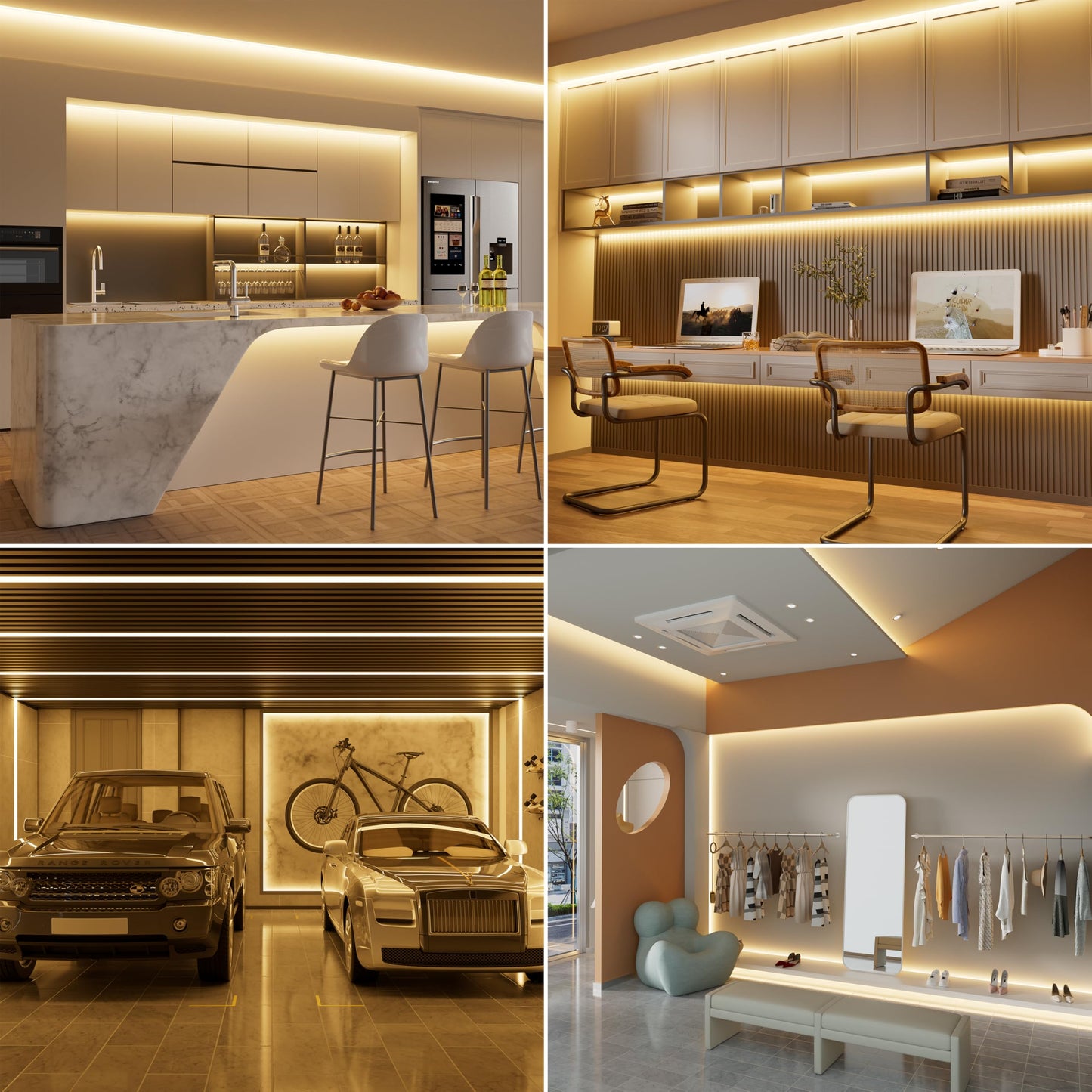 Miwise Cob Led Strip 32.8Ft/10M Cri 90+ Warm White 2700K High Lumen Super Bright Flexible Dc24V Led Tape Light For Cabinet Home Office Diy Lighting Projects(Adapter&Controller Not Included)