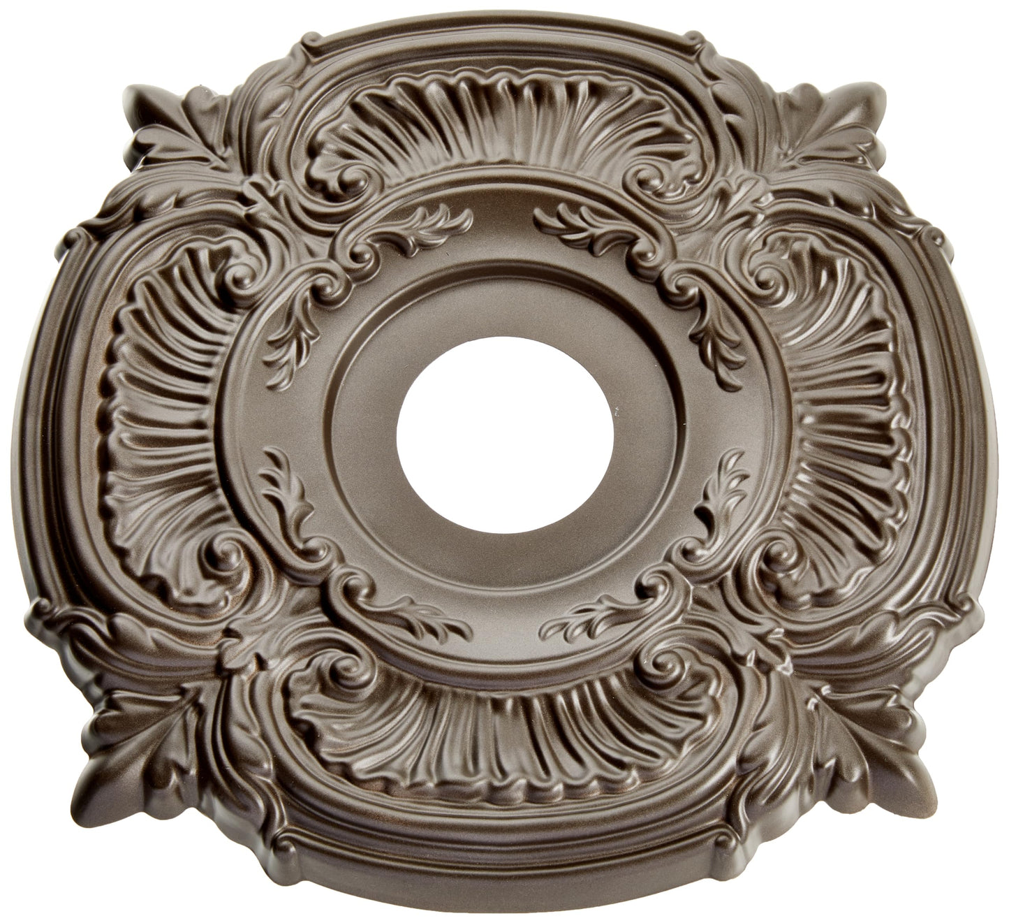 16Od X 3 1/2Id X 1P Attica Thermoformed Pvc Ceiling Medallion (Fits Canopies Up To 5 5/8), Bright Coat Dark Bronze