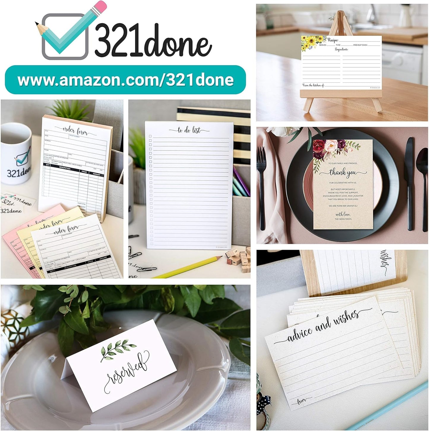 321Done To Do List Notepad - Pack of 2-50 Sheets (5.5" x 8.5") To-Do's Notepad Tear Off, Planning Memo Pad, Planner Checklist Organizing - Made in USA - Simple Script - College-Ruled