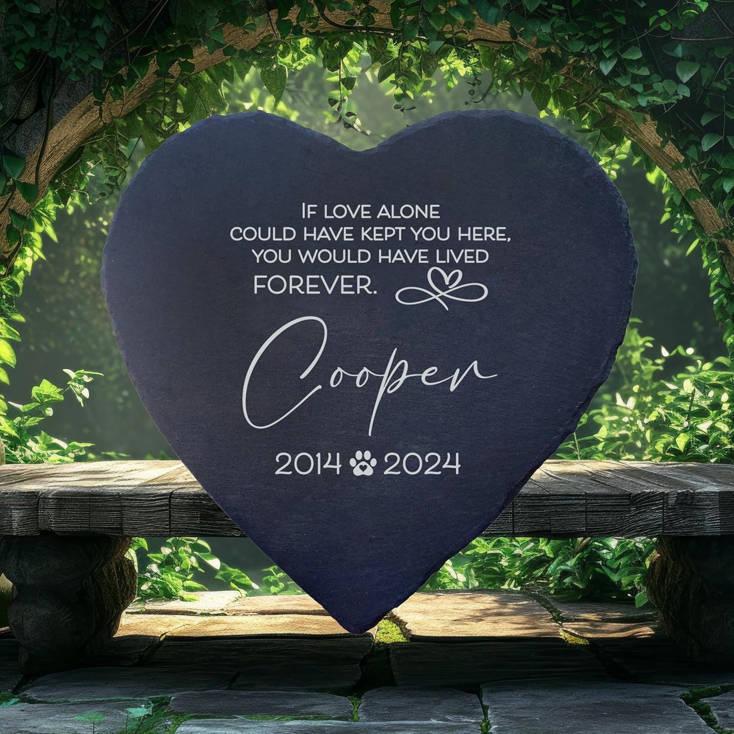 Dog Memorial Gifts for Loss of Dog, Cemetery Decorations for Grave, Pet Loss Sympathy Gift, Personalized Remembrance Garden Stone, Cat Lovers Heaven Grave Markers Bereavement Headstone (A05H)