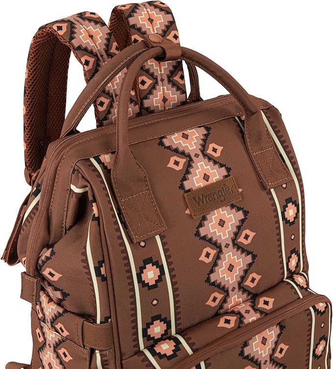 Montana West Wrangler Callie Diaper Bag Backpack with Stroller Straps Multifunction Baby Travel Bag WG2204-9110CM