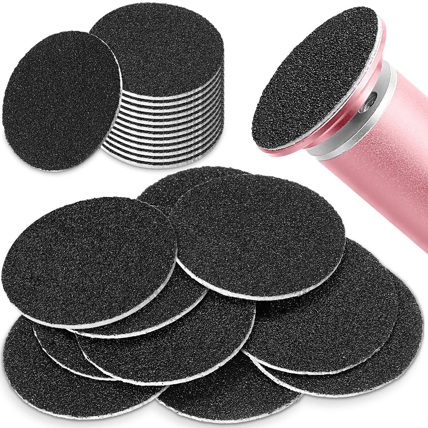 120 Pieces Replacement Sandpaper Discs for Electric Foot File Adjustable Speed Callus Remover Tool Sandpaper Pad Disks Replaceab
