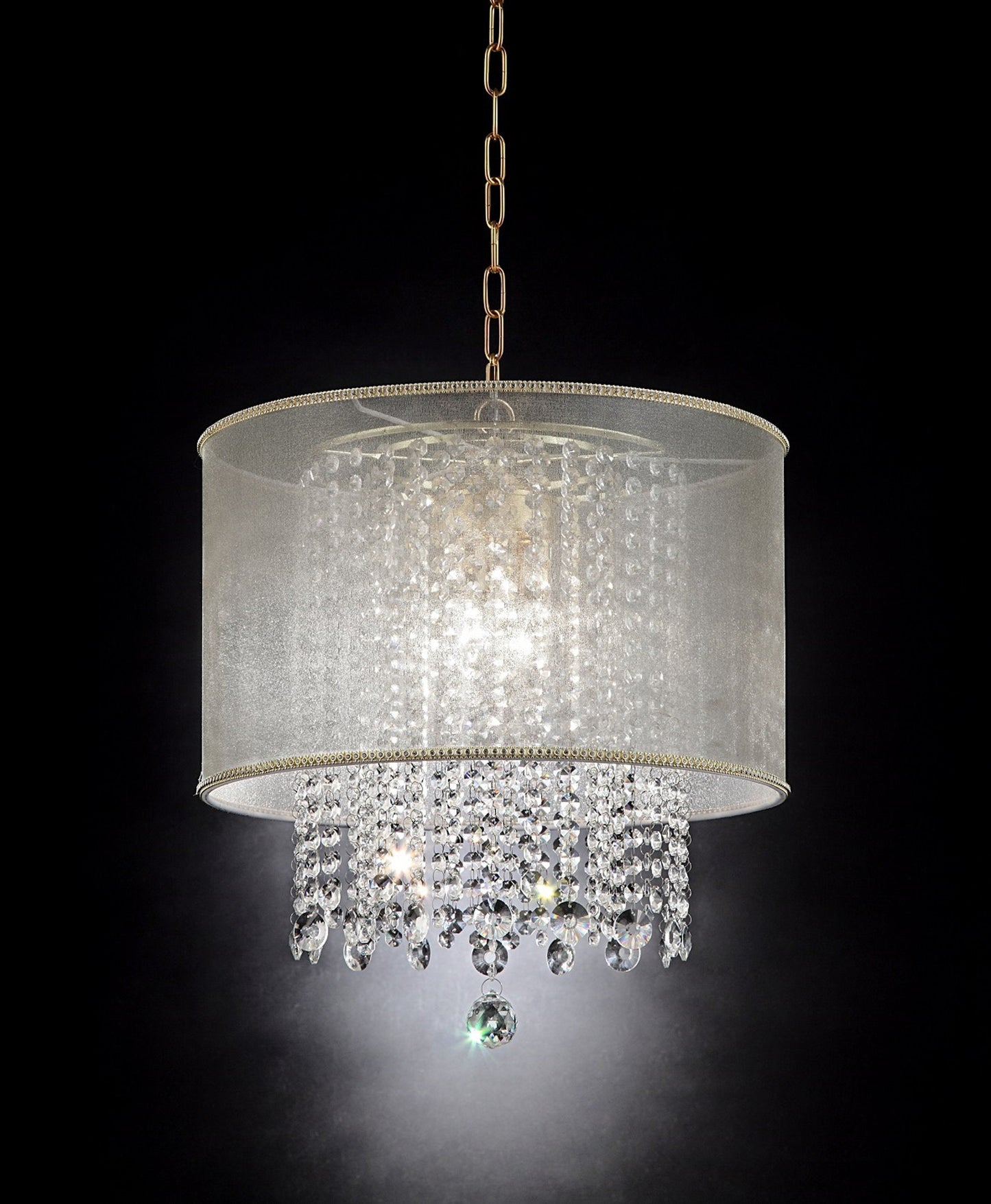 Ok Lighting Bhavya Ceiling Lamp 19 H Metal Gold Ok-5154H