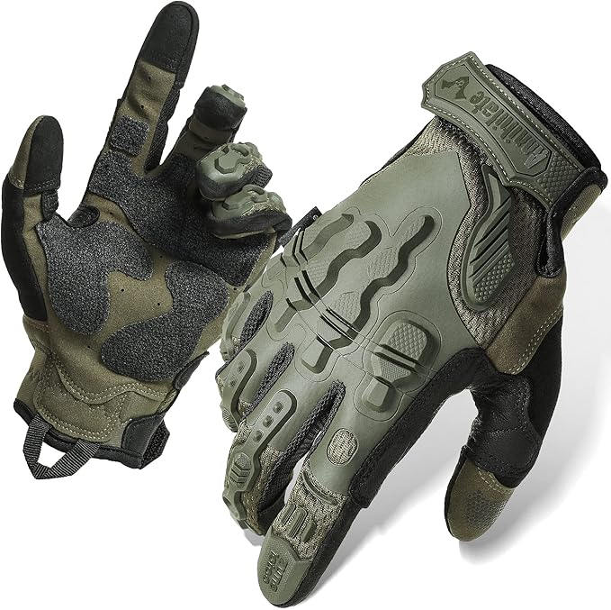 ZUNE LOTOO Touchscreen Tactical Gloves Men with Kevlar-Lined & TPR Impact Protection for Motorcycle Paintball Airsoft Rang...