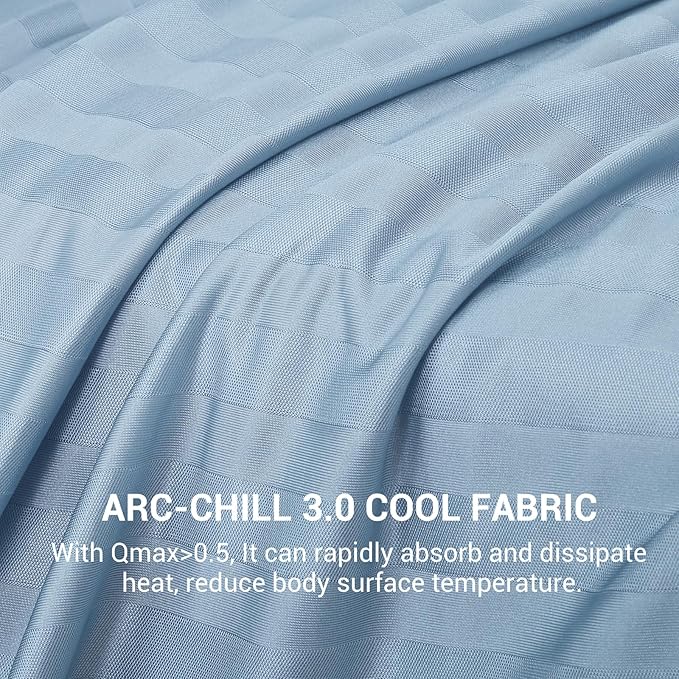 Elegear Revolutionary Cooling Throw Blanket, Absorbs Heat to Keep Body Cool for Night Sweats, Double Sided Arc-Chill3.0 Cooling Fiber Q-Max>0.5, Lightweight Summer Cold Blankets for Sleeping 51“ x 67”