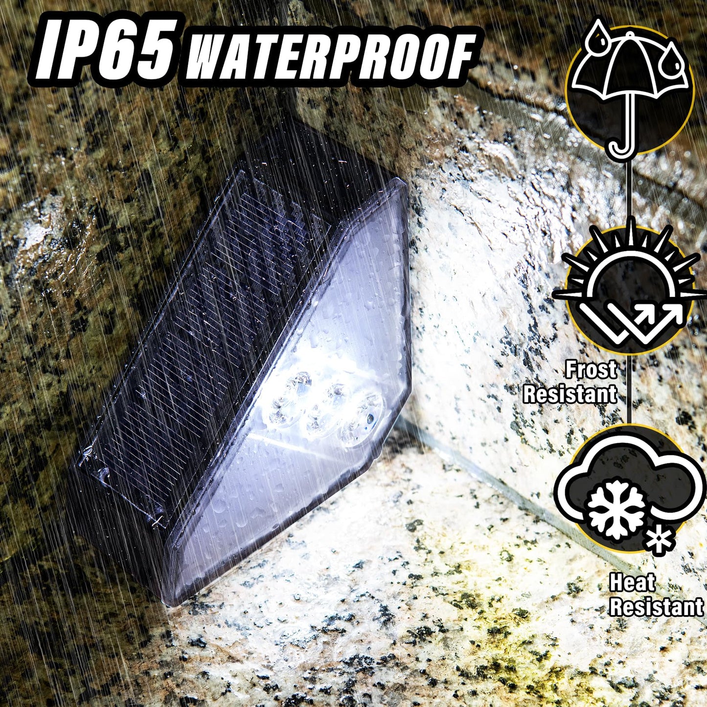 Roshwey Solar Step Lights For Outside  16 Pack Solar Powered Stair Lights Outdoor Waterproof  Triangle Deck Step Light  Outdoor Decor Lighting For Front Porch  Backyard  Patio  Cool White