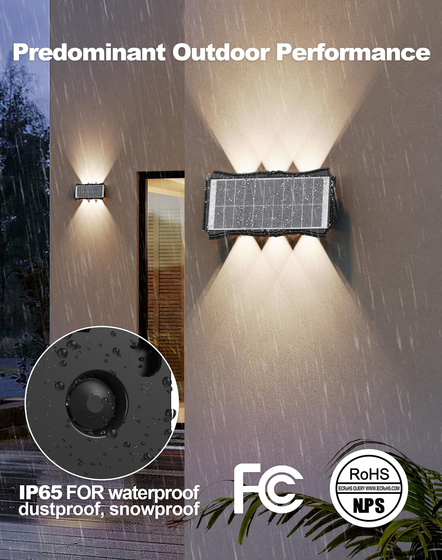 Kialush Solar Step Lights Outdoor  6 Pack 1500Mah Wall Lights Fence Lights Solar Powered  Ip65 Outdoor Up And Down Solar Lighting For Step  Wall  Fence