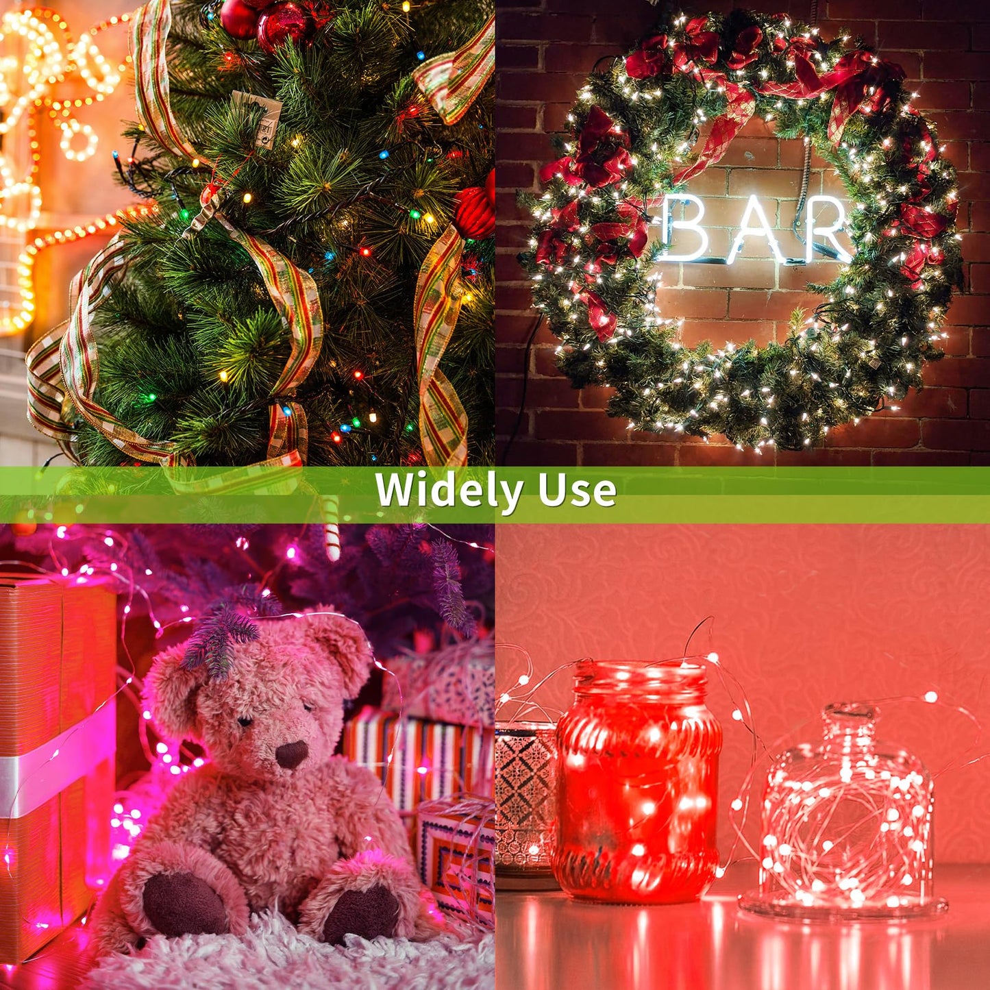 2 Pack Solar String Lights Outdoor  33 Feet 100 Leds 8 Modes Solar Fairy Lights For Outside  Waterproof Outdoor Light For Patio Yard Christmas Tree Halloween Wedding Party Decorations  Purple