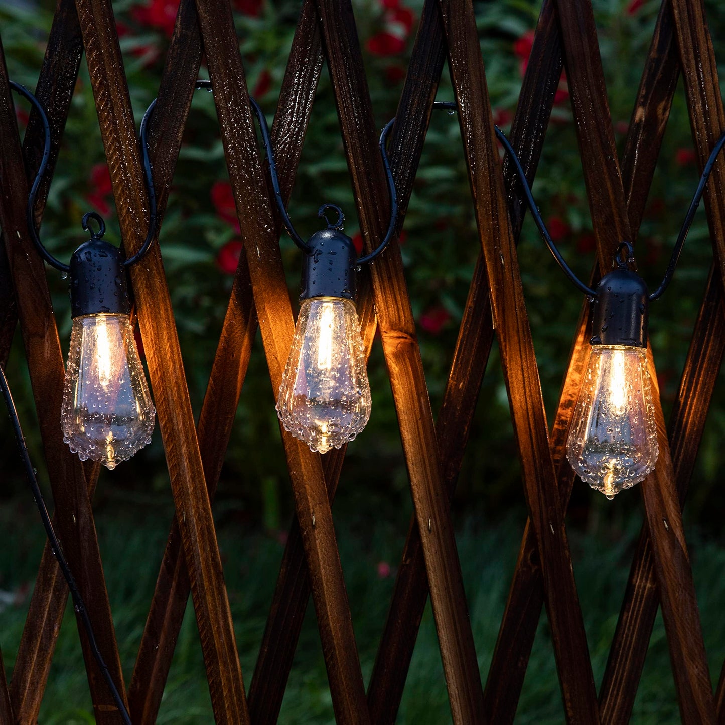 Solar Outdoor String Lights  25Ft Patio Lights String Waterproof With 20 Warm White Led Shatterproof St58 Bulbs  Perfect For Garden  Backyard  Pergola  Party  Cafe  Camping Decoration (25Ft)