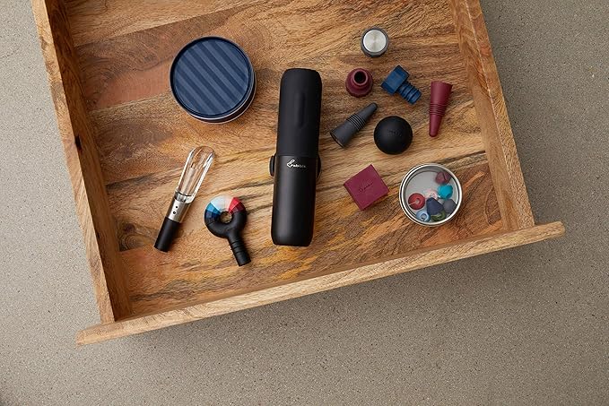 Rabbit Compact Electric Corkscrew Wine Bottle Opener | Cordless and Portable Design | Effortless One-Touch Operation | Black, 10.75 Inch