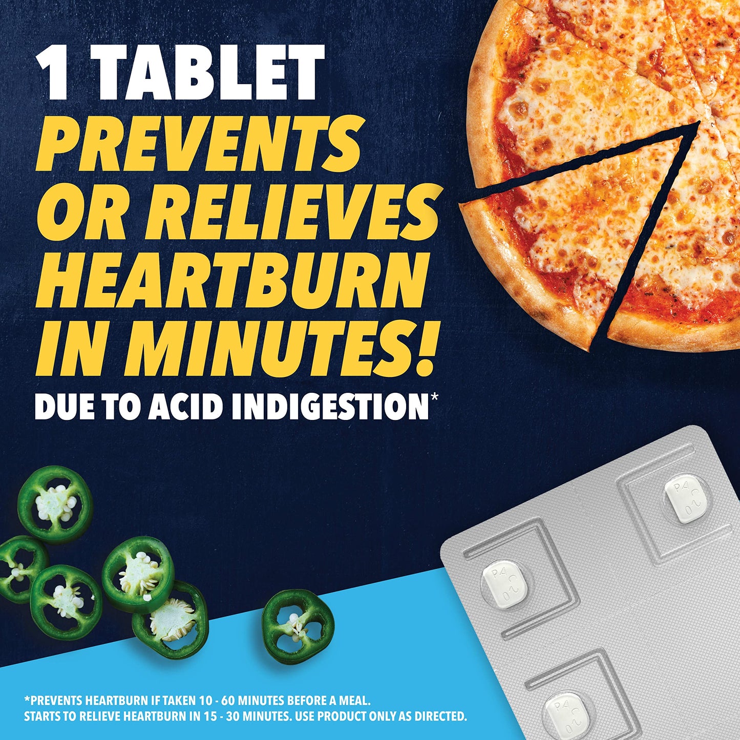 Pepcid AC Maximum Strength Heartburn Relief Tablets, OTC Medicine Prevents & Relieves Heartburn & Acid Reflux Due to Acid Indigestion, 20mg Famotidine Acid Reducer, Fast-Acting, 50 ct