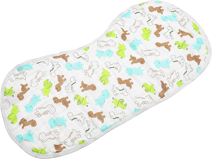 ShoppeWatch Muslin Burp Cloths Baby Burping Bibs 100% Organic Cotton 5-Pack Large 6 Layers Thick Soft Absorbent Cloth Spit Up Dribble Towels Rags for Newborns & Babies Unisex Shower Gift BB20