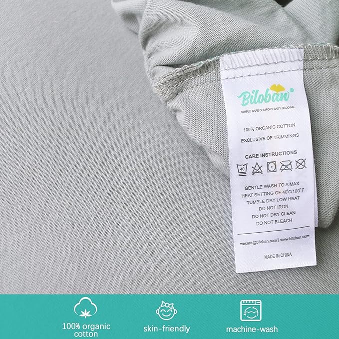 Bassinet Sheets Compatible with Jimglo 3 in 1 Baby Bassinet, Mika Micky and Nordmiex Bedside Sleeper Bedside Crib,100% Cotton, 2 Pack, Ultra Soft Bassinet Sheet for Baby, Gray