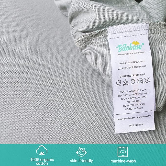 Bassinet Sheets Fit for Pamo Babe Baby Bedside Sleeper, AMKE and Maydolly Baby Bedside Bassinet,100% Cotton, 2 Pack, Ultra Soft Bassinet Fitted Sheets, Gray and Navy Blue