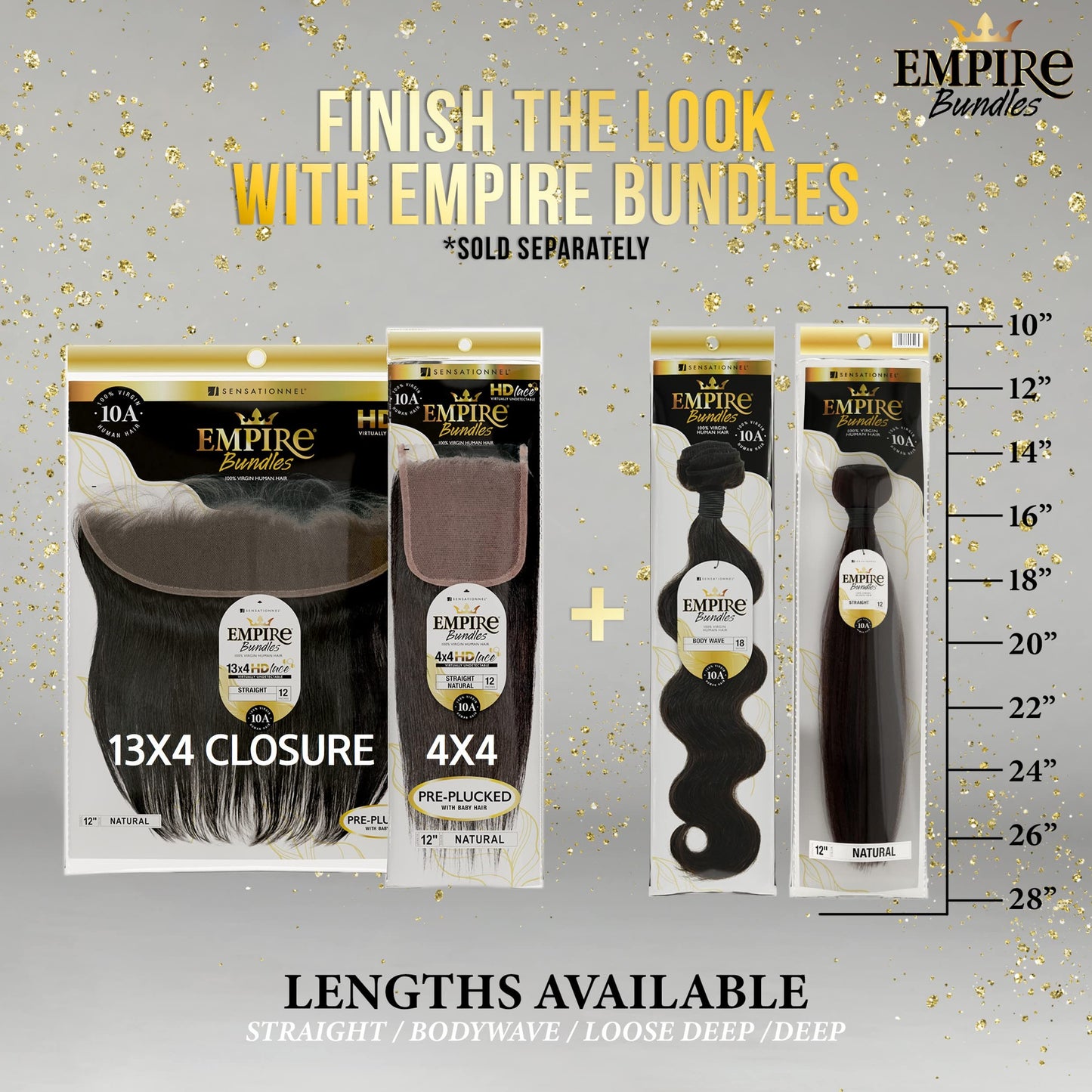 Sensationnel Empire bundles- straight 10a tangle shed free human hair for weaving and sew in styles - 1 pack (20 inch, NATURAL)