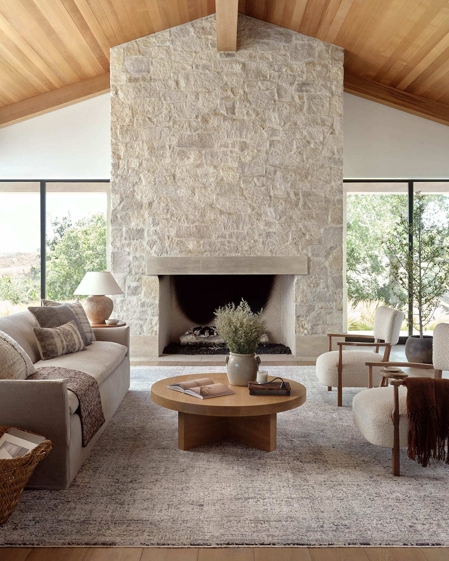 Loloi Amber Lewis Alie Collection ALE-01 Stone/Mist 9'-6'' x 13'-1'', .13'' Pile Height, Area Rug