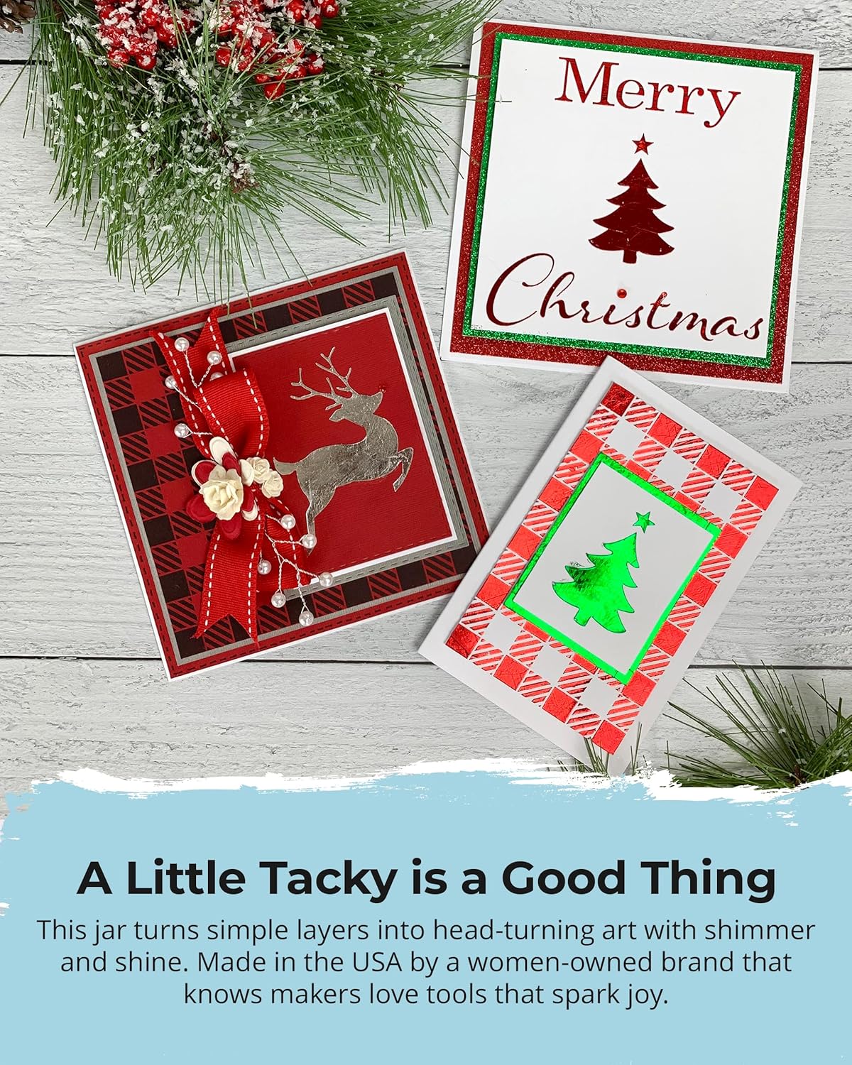 The Crafter’s Workshop – Tacky-When-Dry Gel Medium, Foil Adhesive for Paper Crafts, Journaling & Mixed Media | Dries Clear & Tacky for Glitter, Gilding & Mica Effects, 2 oz Jar