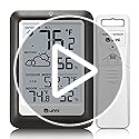Indoor Outdoor Thermometer Wireless Weather Station, Temperature Humidity Monitor Battery Powered Inside Outside Thermomet...