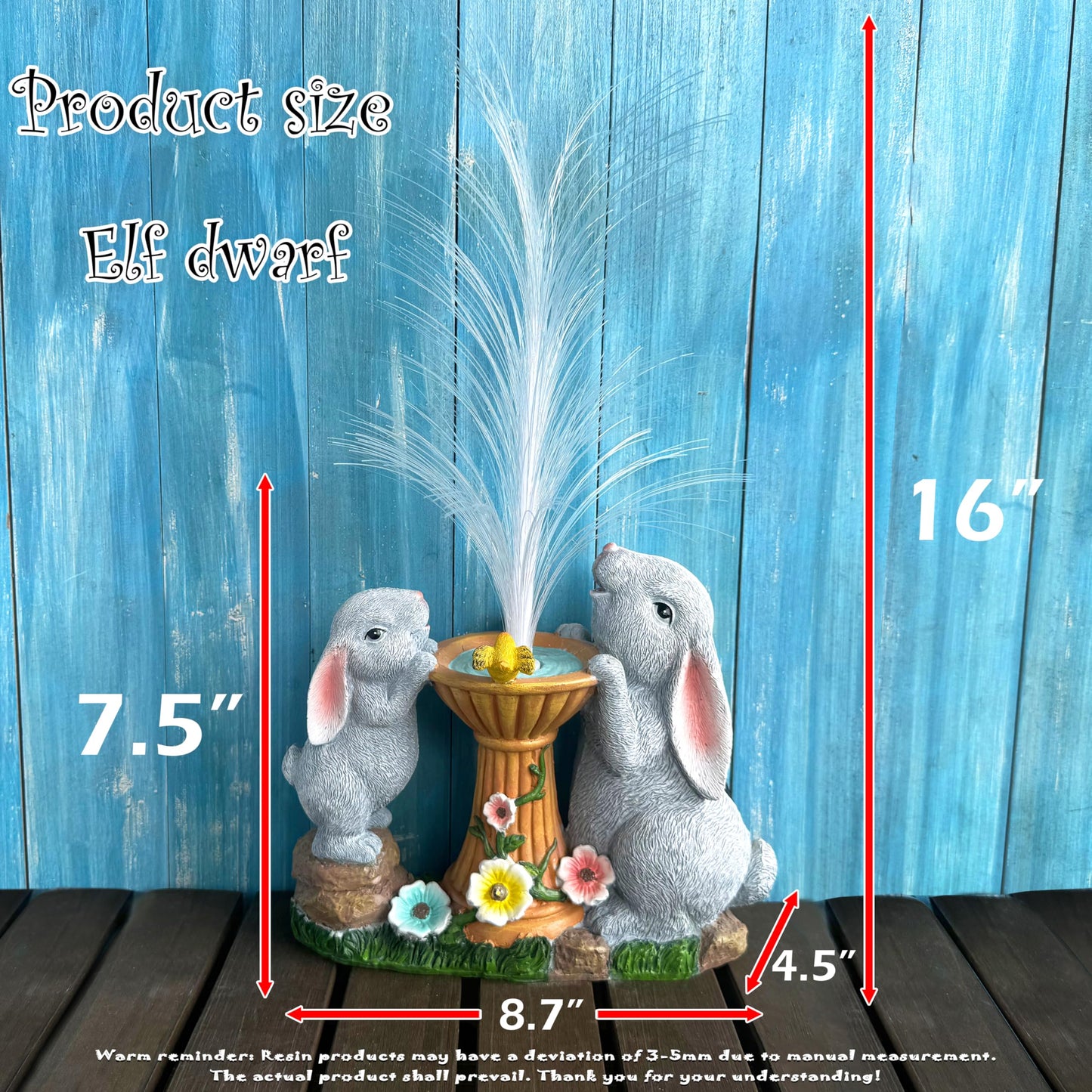 Rctticuu Solar Rabbit Garden Statues Outdoor Decor With Led Lights  Resin Rabbits Figurine Lights Decorations Colour Changing Fiber Optical Light  Outside Lawn Decor For Yard  Unique Housewarming Gift