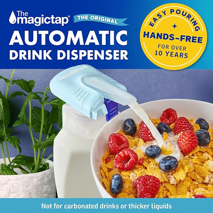 The Magic Tap Automatic Drink Dispenser: Hands-Free Milk, Beverage Dispenser, Drink Dispenser for Fridge Juice, Gifts for Women & Men: 1 Pack Teal