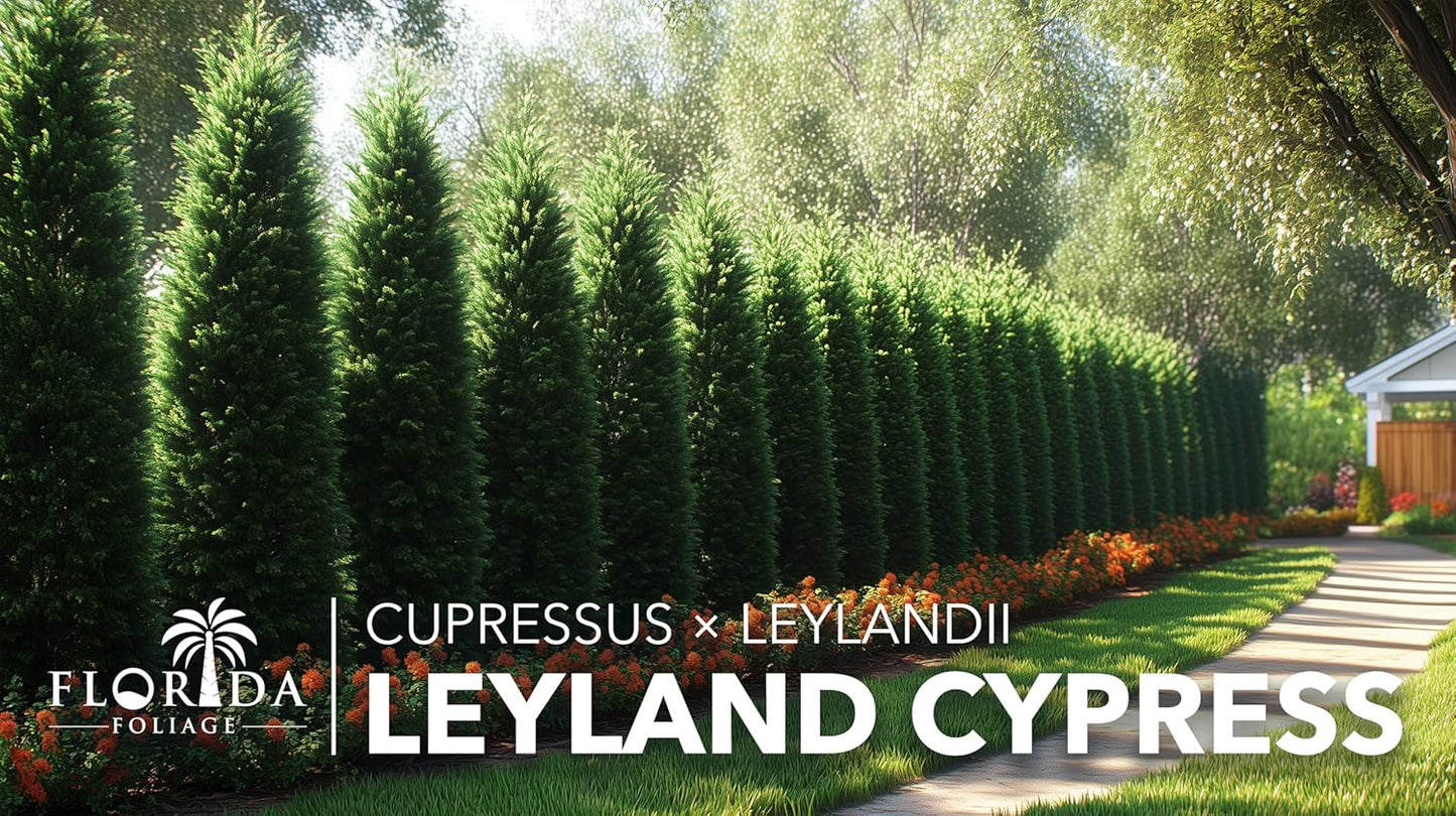 Leyland Cypress |1 Large Gallon Size Plant | Cupressocyparis leylandii | Fast Growing Privacy Trees, Evergreen Landscape Plants, Drought Tolerant, Low Maintenance, Windbreak, Hardy