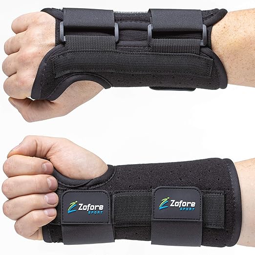 Carpal Tunnel Wrist Brace Support with 2 Straps and Metal Splint Stabilizer - Helps Relieve Tendinitis Arthritis Carpal Tu...