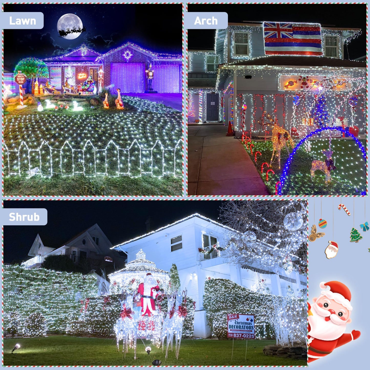 Jmexsuss Solar Net Lights, 320 Led Cool White, 9.8Ft X 6.6Ft, Waterproof With Remote, 8 Modes For Outdoor Christmas Decor