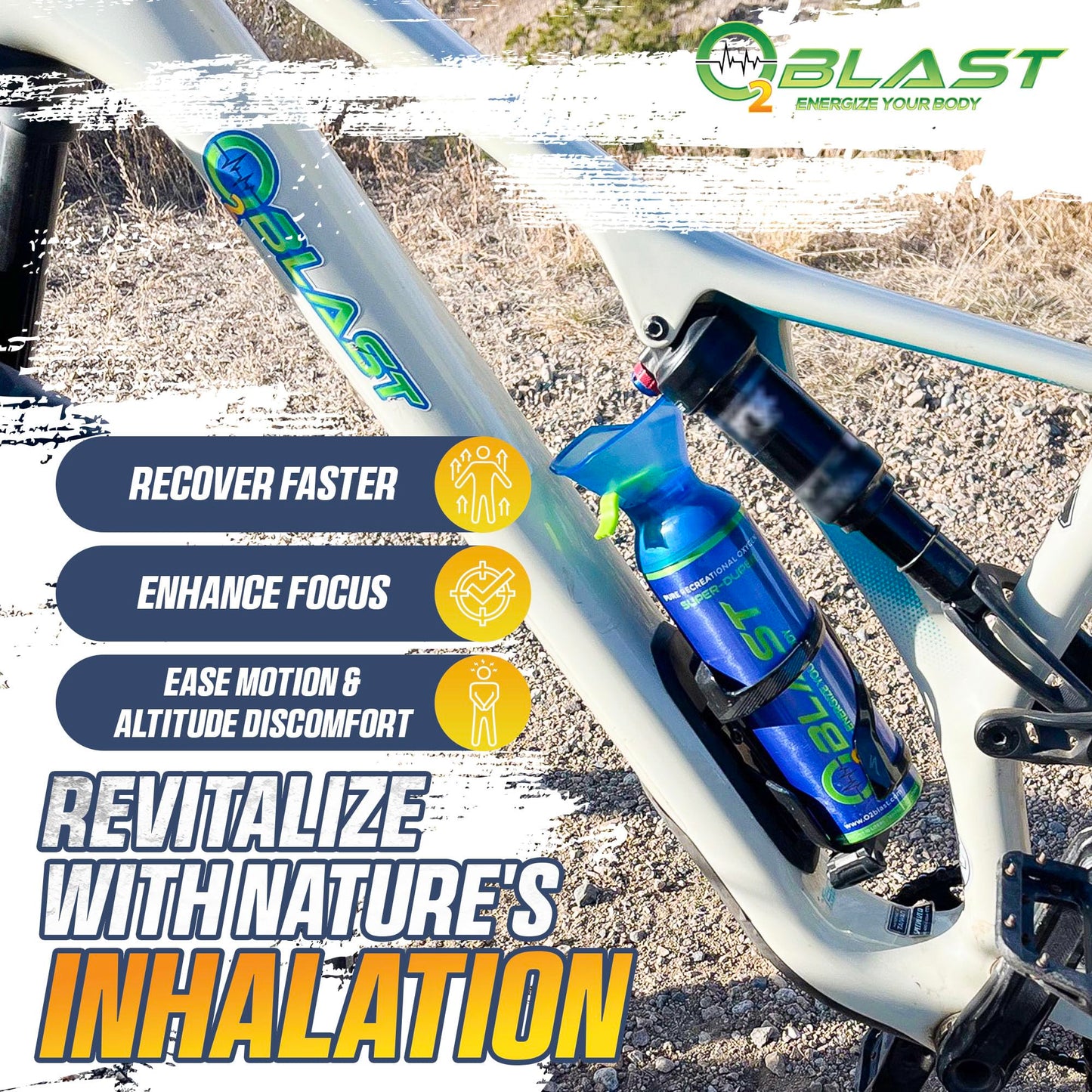 O2 Blast - Portable Pure Oxygen Bundle with 10L and 4L Flip-Top Can, and 10L Can with Breathing Mask Filled with 99.99% Pure Oxygen for Sports, Fitness, Hiking, Outdoor Adventures, and Recreation