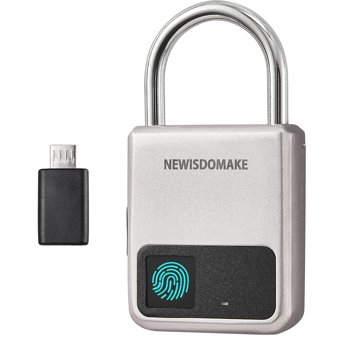 Fingerprint Padlock, Smart Padlock With Usb Charging Support, Fingerprint Lock, Biometric Lock Suitable For Luggage, Bookcase, S