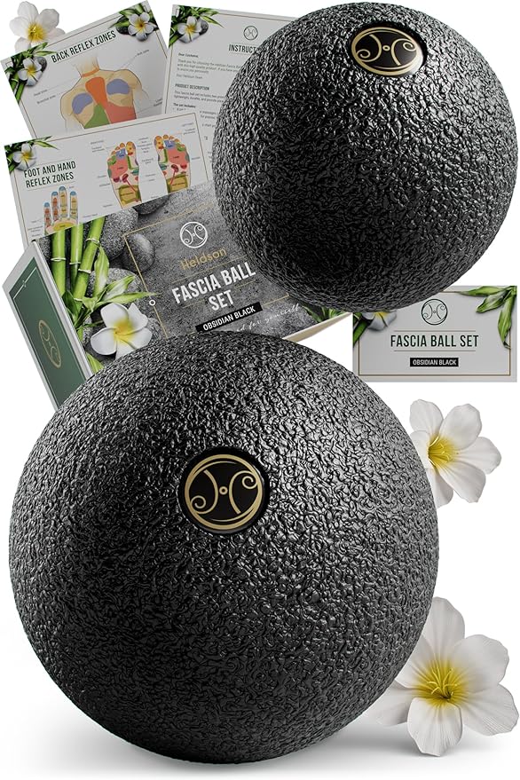 HELDSON® EPP Fascia Massage Balls Set [6cm & 8cm] – Trigger Point Massage Ball for Back, Feet & Neck – Deep Tissue Muscle ...