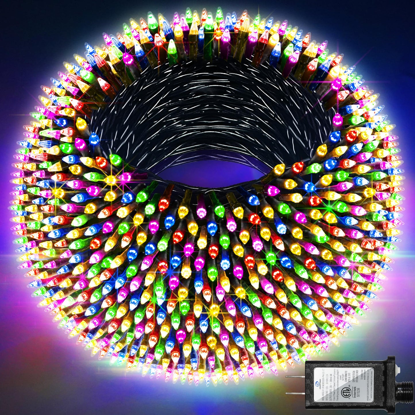 Quhuatu 750 Led 240Ft Christmas Lights Outdoor 12 Lighting Modes Christmas String Lights With Timer  Dimmable Multicolor Led Stringlights Waterproof For Yard Tree Wedding Party Holiday Multicolor