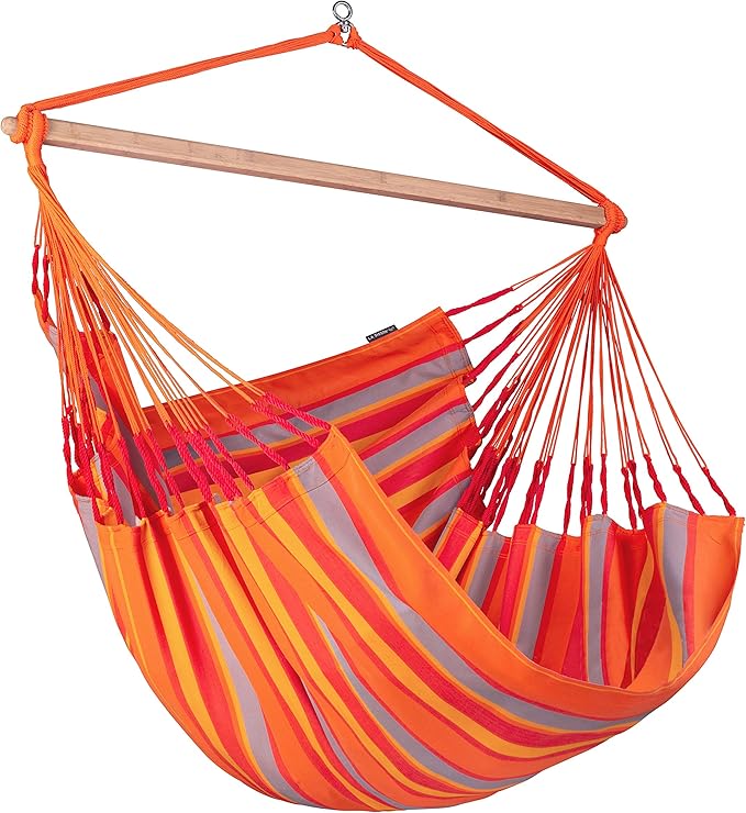 LA SIESTA® XL King Domingo Hammock Chair Swing & Tree Mount Kit - Suspension Kit for Trees Beams Posts - Weatherproof, Outdoor Indoor Hammock Swing - Hanging Chair for Bedroom Patio - Toucan