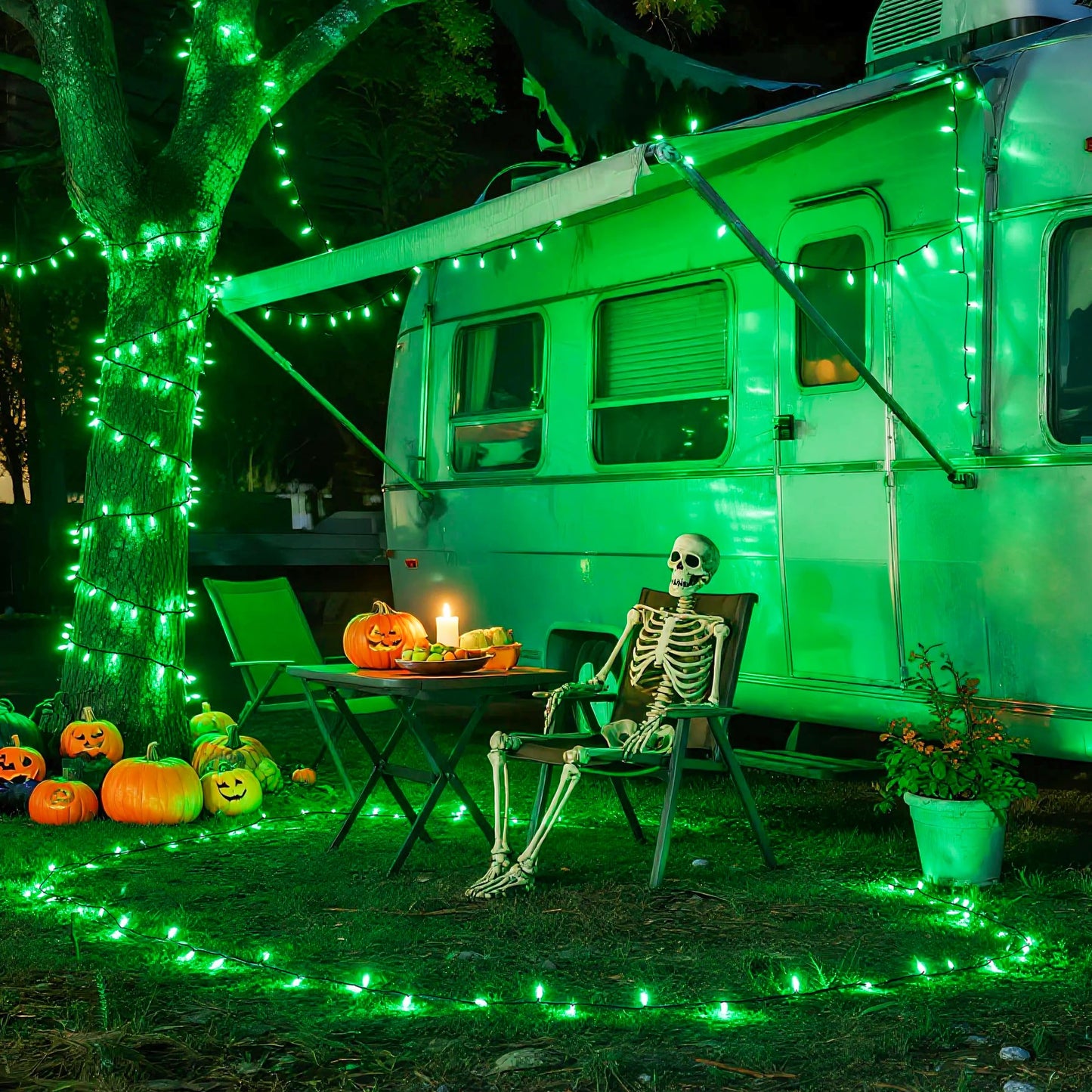 JMEXSUSS 200 LED String Lights, 66ft Waterproof Green Christmas Lights, Expandable, 8 Modes, Model EXS-S-0200