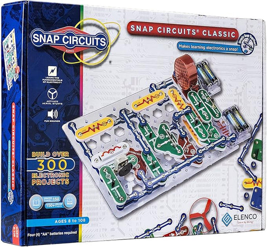 Snap Circuits Classic SC-300 Electronics Exploration Kit | Over 300 Projects | Full Color Manual Parts | STEM Educational ...