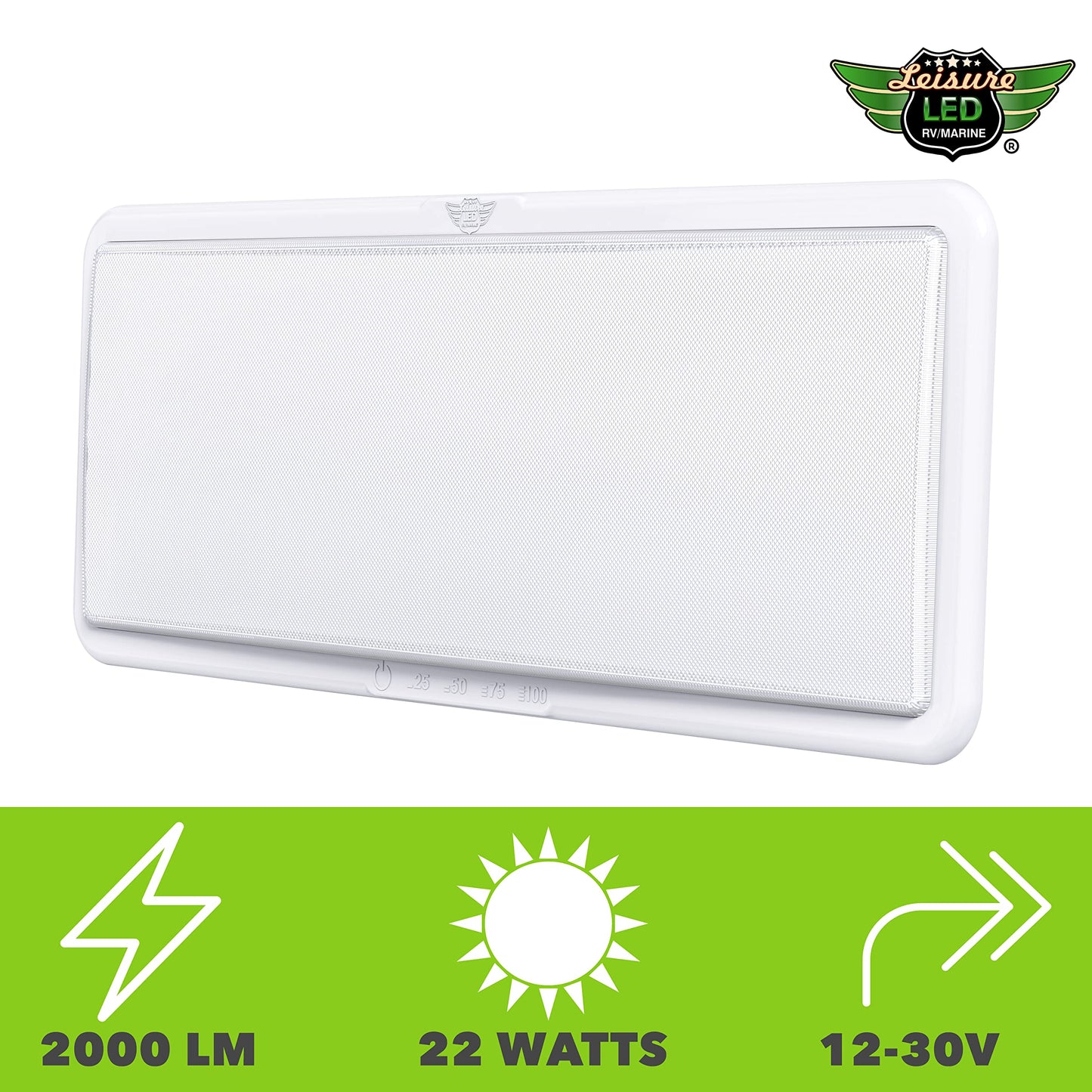 Leisure Led Rv Led Ceiling Light 21 X 8 Fixture 2000 Lumen With Touch Dimmer Switch Interior Lighting For Car/Rv/Trailer/Camper/Boat Dc 12V Natural White 4000-4500K (4 Pack)