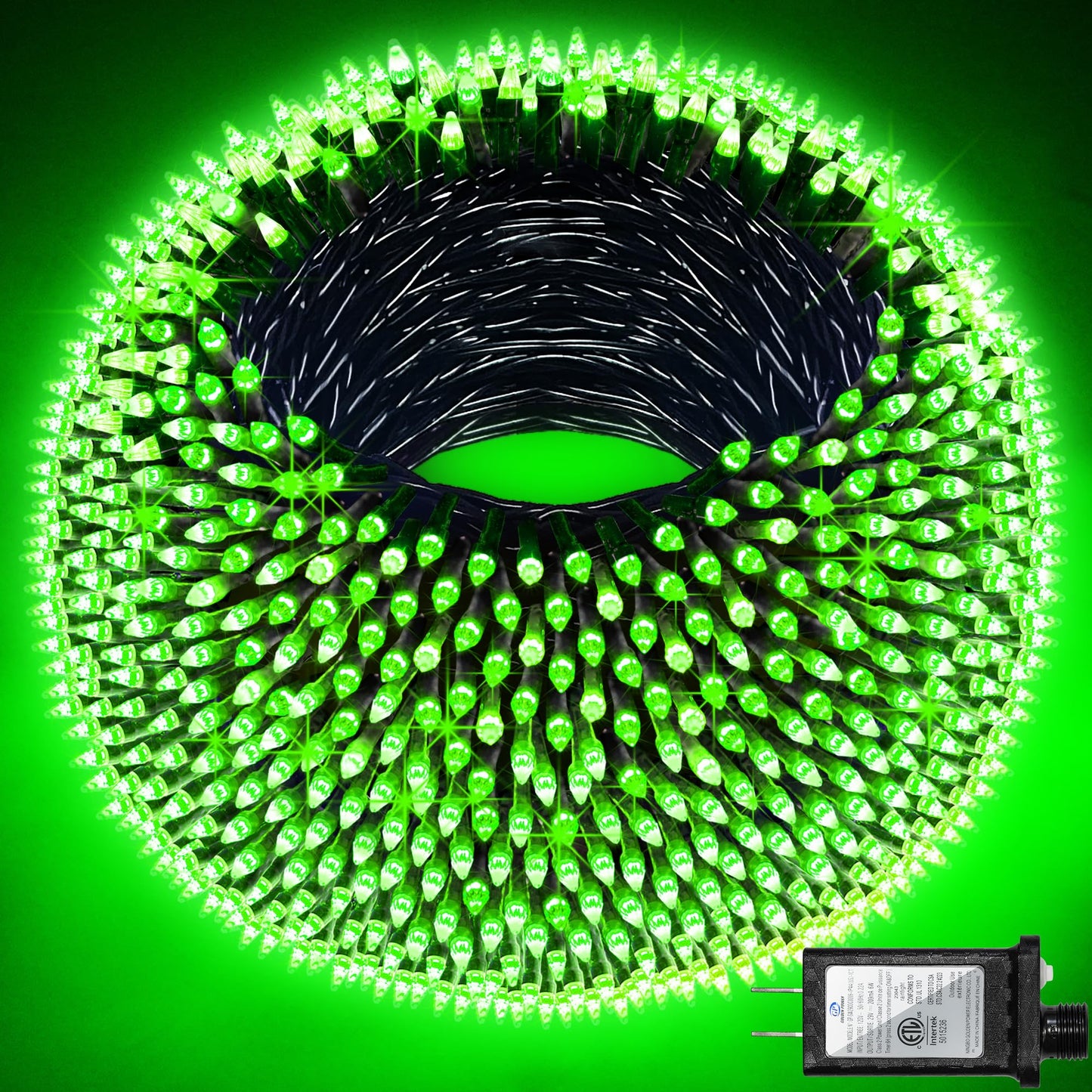 Quhuatu 750 Led 240Ft Christmas Lights Outdoor 12 Lighting Modes Christmas String Lights With Timer  Dimmable Plug In Green Led Stringlights Waterproof For Yard Tree Wedding Party Holiday Green