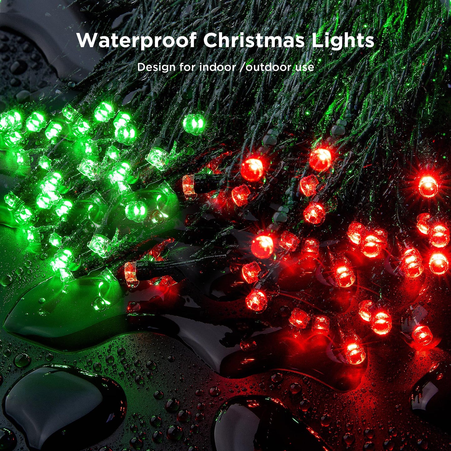 Blctec Christmas Lights Indoor Outdoor 300 Led 108Ft Ul Certified Christmas Tree Lights With 8 Modes  Waterproof  Timer  End To End Connectable String Light For Trees  Patio Xmas Decor  Red Green