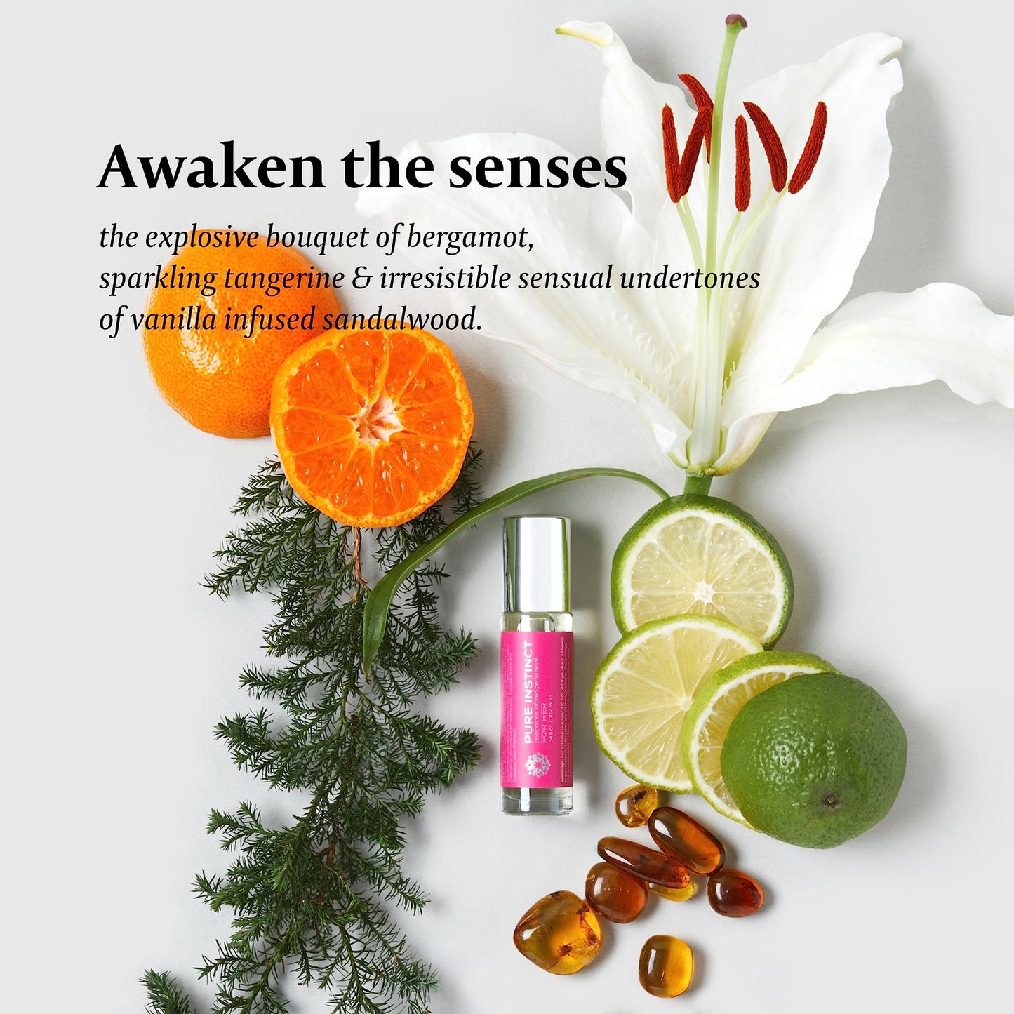 Pure Instinct Roll-On - The Original Pheromone Infused Essential Oil Perfume Cologne - TSA Ready (For Her - Women)