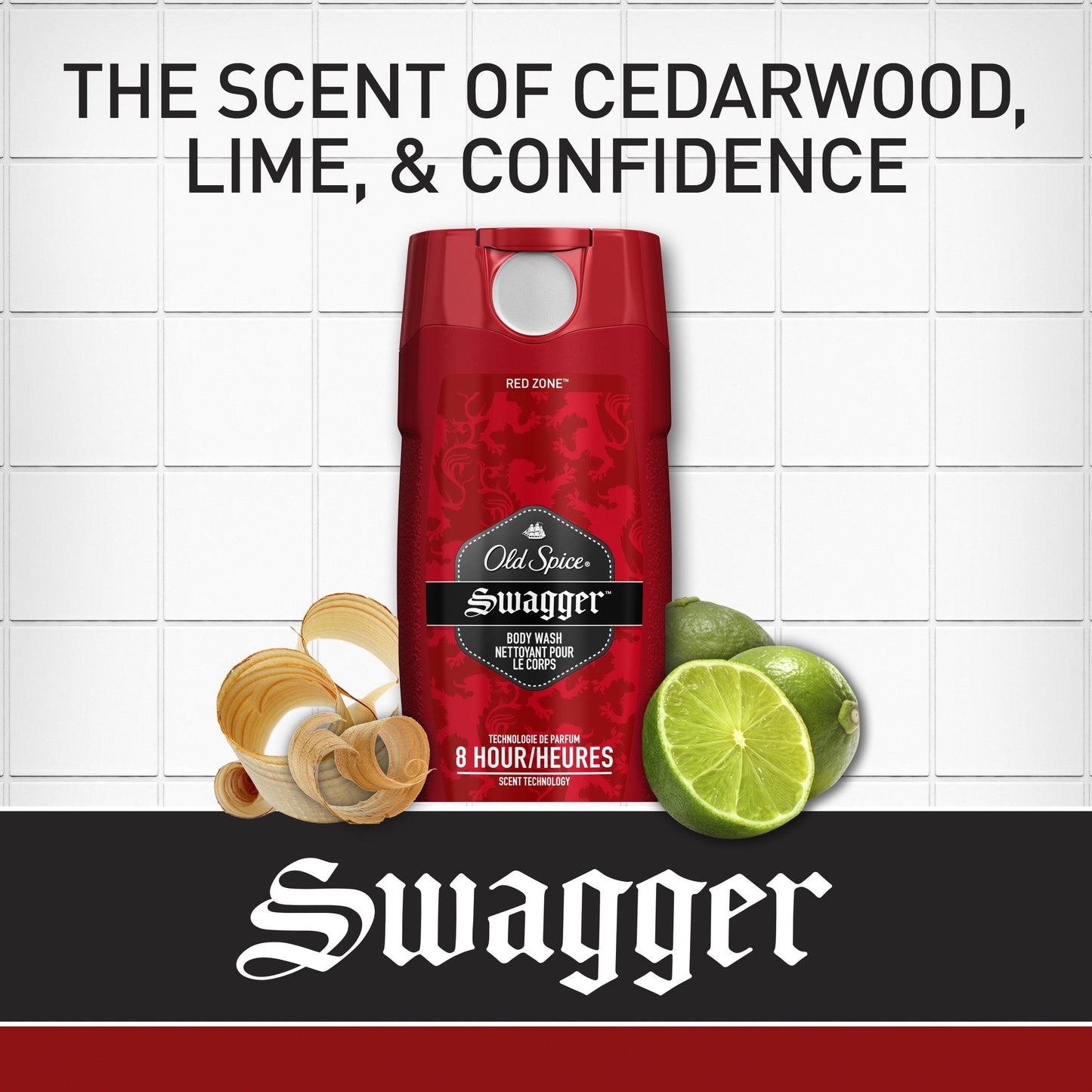 Old Spice Red Zone Swagger Scent Body Wash for Men, 40 fl oz