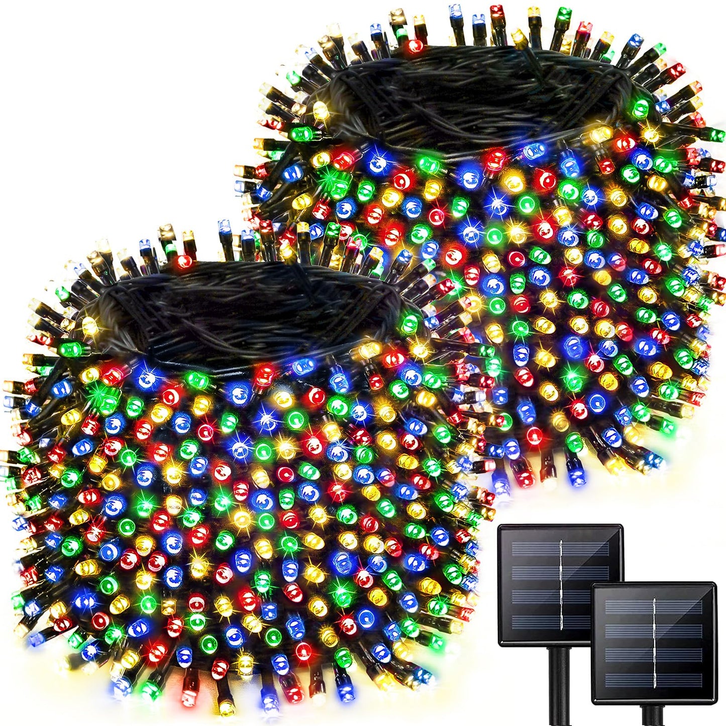Albelt 6 Pack Solar Christmas Lights, 285 FT, 720 LED, Waterproof Multicolor Twinkle Lights, Model SSLGW