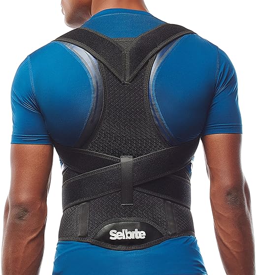 Selbite Posture Corrector for Men and Women - Back Brace for Upper and Lower Body Support - Adjustable Straightener with P...